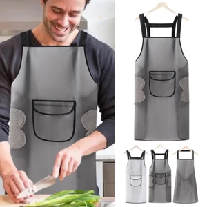 Küchenschürze Herren Damen Transparent Kochschürze mit Tasche Wasserdicht Ölfest - Bild 1 von 21