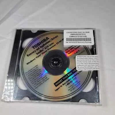 Toshiba A210/A215 Satellite Series: Recovery and Applications/Drivers Media (CD) - Image 1 of 2