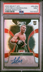2023 Select UFC Jack Della Maddalena Rookie Silver Prizm Auto #RSJDM PSA MINT 9 - Picture 1 of 2