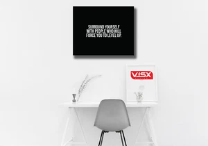 Surround yourself with people level up Canvas Print PreStretched Motivational - Picture 1 of 1