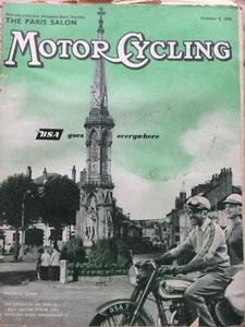 Motorcycling Magazine - 9 October 1958 - BSA Star 250, 1959 Enfields, Paris Show - Picture 1 of 2