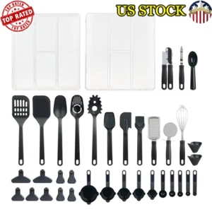36 Piece Kitchen Gadget Set Cooking Utensils Organizer Durable Modern Design New - Picture 1 of 18
