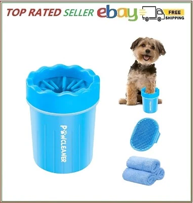 Cepillo portátil de silicona para limpieza de mascotas con 3 toallas absorbentes Foto 1 de 4