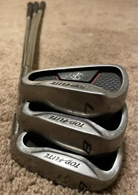 Juego de palos de golf Top Flite TF de hierro inoxidable 7,8,9 para hombre eje de acero diestro Foto 1 de 4