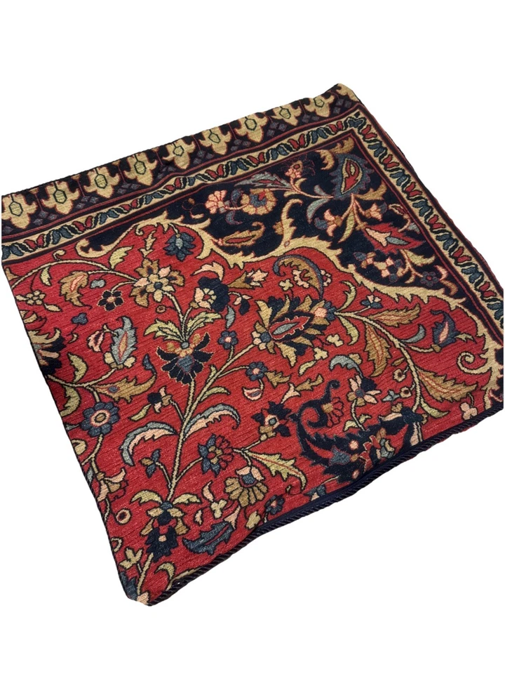 Funda de Almohada Ralph Lauren "Poet's Society" Azul Marino Granate con Cordón Reversible 24" Foto 1 de 4