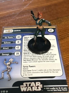 WOTC Star Wars Miniatures - Mira KOTOR #6 Very Rare w/ Card - Picture 1 of 6