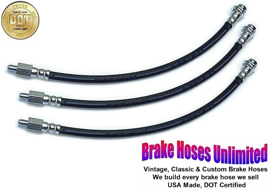  BRAKE HOSE SET Ford Fairlane & Fairlane 500 - 1961 1962 1963 1964 1965 - Image 1 of 2