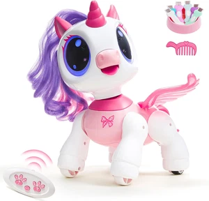 Unicorno Bambina Regalo per Bambina 3 4 5 6 7 Anni, Telecomando Robot Sensore Di - Foto 1 di 12