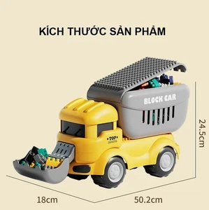 Engineering Building Blocks Dump Truck Play Car 124 Pieces - Picture 1 of 11
