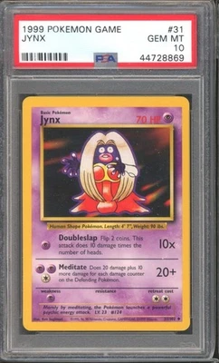 JYNX #31 PSA 10 1999 POKEMON Base Set Unlimited WOTC  - Image 1 of 2
