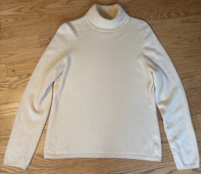 Suéter Charter Club Lujo Cachemira Cuello Alto XL Amarillo Mantequilla PRÍSTINO Foto 1 de 3