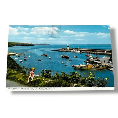 Postcard The Harbour Dunmore East Co Waterford Ireland c1970 4x6 D628 - Image 1 of 2