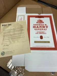 THOMAS H HANDLICHE WHISKEY BÜFFELSPUR BRENNEREI BOX MIT BRIEF. - Bild 1 von 3
