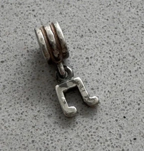 Genuine Pandora Silver Music Note Dangle Charm - Picture 1 of 4