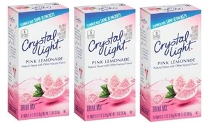 Crystal Light On The Go Pink Lemonade Sugar Free Soft Drink Mix 3 Pack - Picture 1 of 3