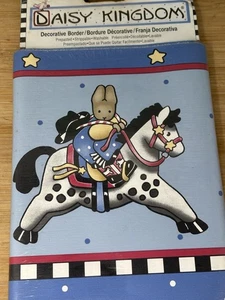 Daisy Kingdom Nursery Wallpaper Border Cowboy Bunny Horse Vintage 5 Yards NOS - Picture 1 of 5