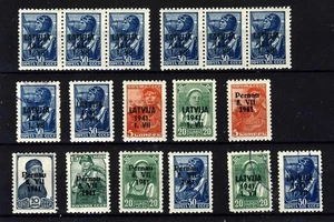 14289- SELECCIÓN LETONIA Y PERNAU OVPTS EN ESTAMPILLAS RUSAS - Imagen 1 de 1