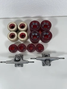 Various Vintage? Skateboard Trucks Wheels Sector 9 Mongoose Blood Orange Used - Picture 1 of 6