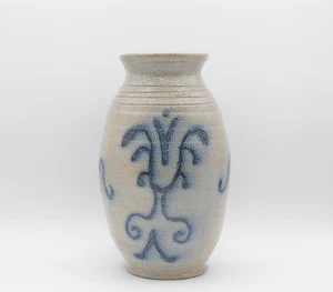 Billy Ray Hussey Owens Pottery Seagrove NC - Salt Glaze Decorated Stoneware Vase - Bild 1 von 12