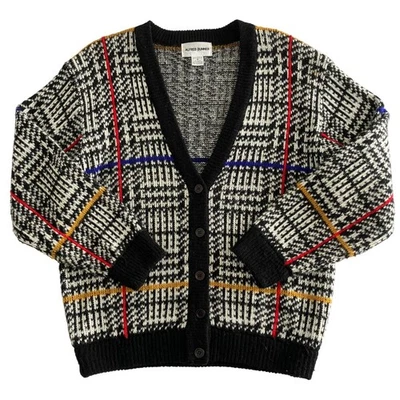 Suéter cárdigan a cuadros Alfred Dunner para mujer vintage indie preppy abuelo talla M Foto 1 de 4