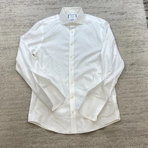 Camisa Charles Tyrwhitt Oxford Botón 15.5 Blanca 33 Exterior Francesa Puño Abatible Hombres - Imagen 1 de 12