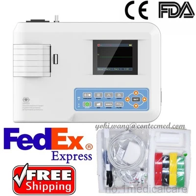 CONTEC Single Channel 12 Lead ECG ELectrocardiograph Thermal Printer NO PC SW - Image 1 of 4