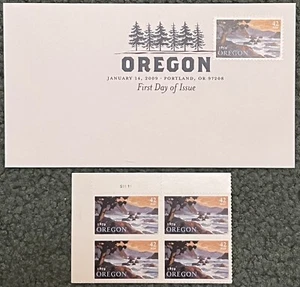 Oregon Statehood - US Scott 4376 - First Day Issue FDC plus 4 stamps! - Picture 1 of 1