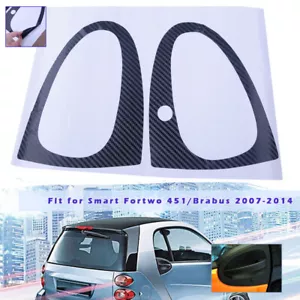 2x 3D Car Door Handle Sticker Cover Trim For Smart Fortwo 451 Brabus 2007-2014 - Foto 1 di 4