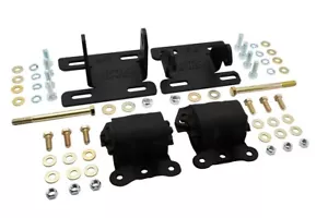 Soportes de motor intercambiables ajustables Dirty Dingo 4x4 S10 LS1 motores LS negros - Imagen 1 de 2