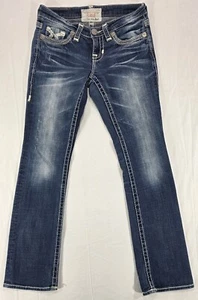 Big Star Damen Liv Jeans Y2K Low Rise Slim Boot Western Cowgirl Blau 26x31,5 - Bild 1 von 15