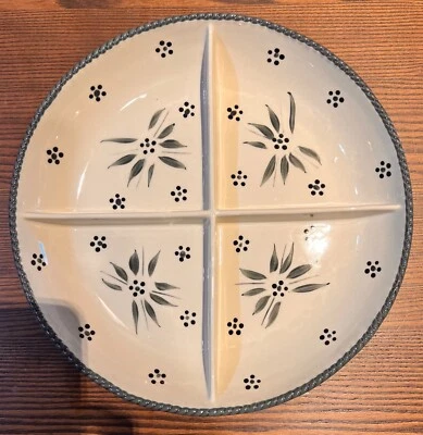 Temp-tations 12" Divided Bowl (Black/Gray) - Image 1 of 3