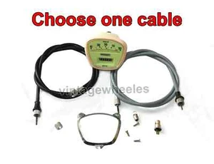 Lambretta Li Series 3 Speedo 90 Mph Italian Thread, Bracket, Cable, Bulb& Hol - Picture 1 of 6