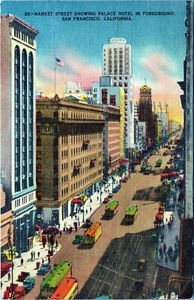 Market Street Postcard San Francisco Cali to Indiana 1949 Posted - Picture 1 of 2