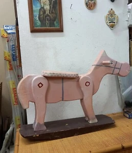 Cavallo A Dondolo In Legno Vintage - Foto 1 di 12