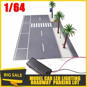 1/64 Diorama Estacionamiento Coche Modelo Iluminación LED Ciudad Calle Carretera Escena Modo - Imagen 1 de 12