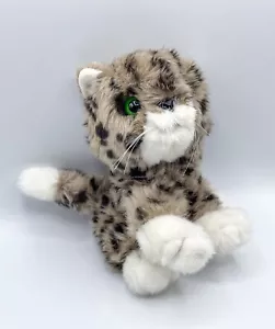 Peluche gattino vintage Commonwealth gattino fusa 1993 grigio maculato gatto leopardo 8 pollici - Foto 1 di 9