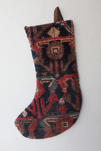 8X18 stocking, Handmade vintage Stocking,Antique rug stocking,Christmas stocking - Picture 1 of 6