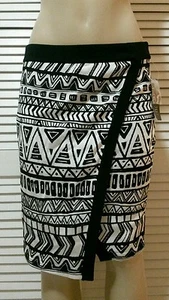 INC International Concepts Faux-Wrap Printed Skirt Size Large - Picture 1 of 4