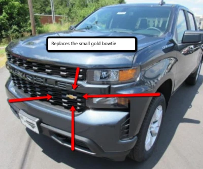 Silverado 1500 2019-2025 y 2020 HD pequeño negro pajarita emblema 84293092 OEM GM Foto 1 de 4