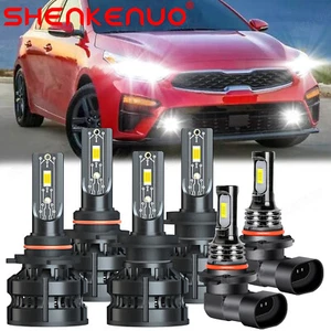 For KIA FORTE 2019 2020 9005 H7 LED Headlight Bulbs Hi/Lo + 9006 Fog Light 6pcs - Foto 1 di 13