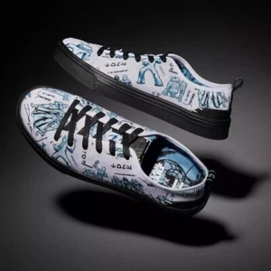 TOMS Star Wars Tenis Para Hombre 9 Azul Blanco Estampado de Bocetos Chewbacca C3PO Yoda - Imagen 1 de 9
