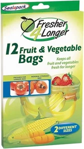 Sealapack Fresh For Longer 12 Stück Obst- & Gemüsebeutel grün - wiederverwendbare Aufbewahrungsbeutel - Bild 1 von 1
