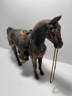 Figurine statue statue de cheval sculpture vintage en cuivre ou en laiton pot métal 10"