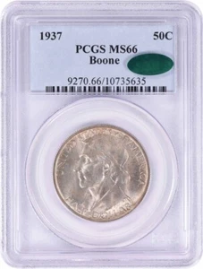 1937 Boone Commemorative Half MS66 PCGS (CAC) - Picture 1 of 2
