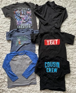 Lot of 6 Youth Boys Casual Long & Short Sleeve T-shirts Size S - Picture 1 of 4