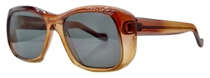 Vintage Sterling Optical DMX Hudson Brown Square Sunglasses Italy W/ NEW LENSES! - Picture 1 of 8