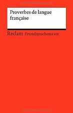 Proverbes de langue française: (Fremdsprachentexte) | Buch | Zustand gut