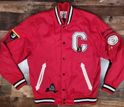 Chaqueta de bombardero vintage azul crudo para hombre mediana roja Letterman ropa de calle universitaria  Foto 1 de 4