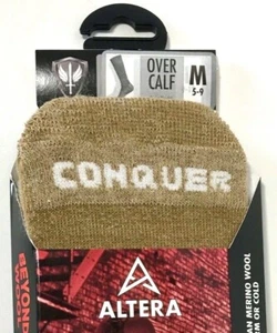 CALCETINES ALTERA TACTICAL ""CONQUER"" 63% ALPACA+PLATEADOS 1PR OTC BRONCEADOS TALLA MD CALCE 5-9 - Imagen 1 de 9