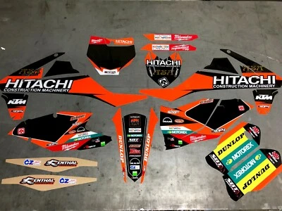 Kit de gráficos Ktm SX / SXF 250 350 450 para equipo Hitachi MXGP 2016 2017 2018 Foto 1 de 3